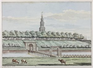 Outside Herepoort and Herepoortenbrug with City Wall of Groningen by Jan Bulthuis